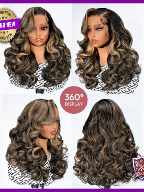 13x4 Glueless Human Hair Wig with Lace Front and Side Part main image 3